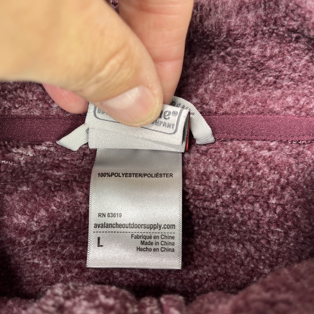 Avalanche Women's Knit 1/4 Zip Sweater Mock Neck Warm Pockets Size Large - Picture 10 of 16